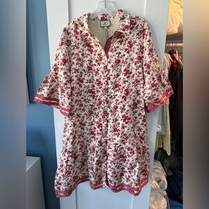 Tuckernuck Red and White Floral Dress